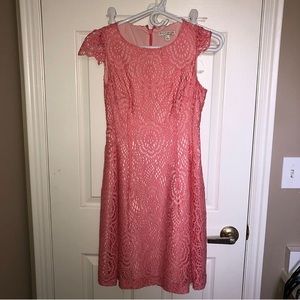 Peach Lace Dress